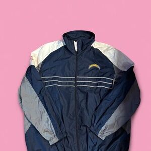 NFL Chargers Navy and Gray Windbreaker Jacket